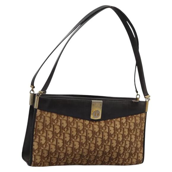 DIOR Trotter Canvas Shoulder Bag Brown - Picture 1 of 16